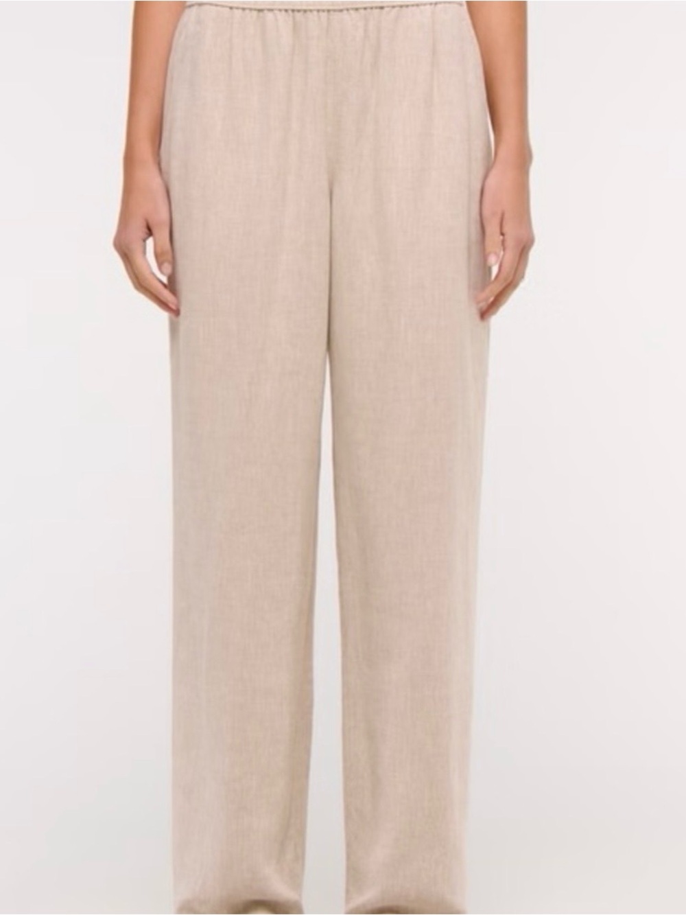 Abercrombie & Fit Linen-Blend straight pants